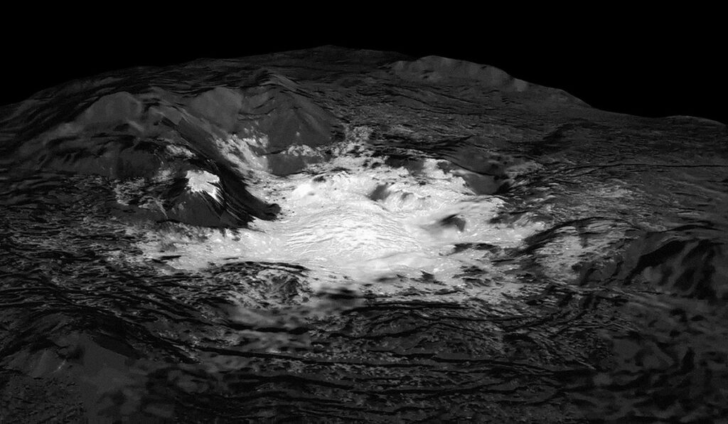 Создана 3D-модель кратера Цереры