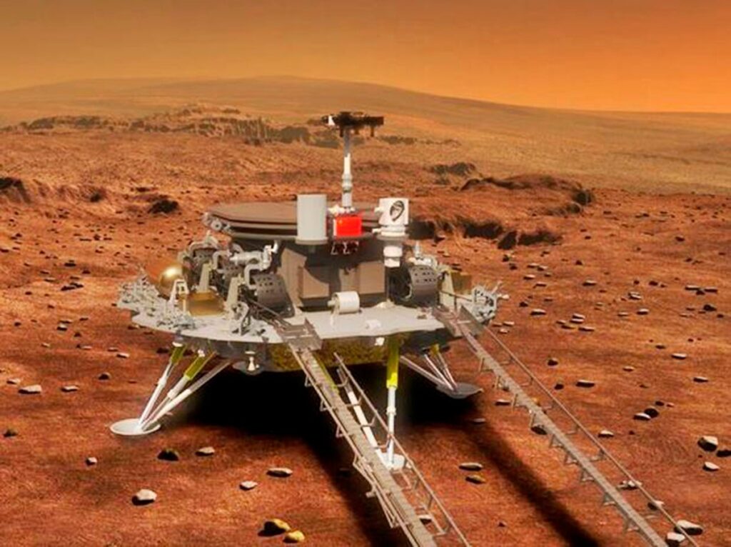 Китайский марсоход Zhurong совершил посадку на Марс 1