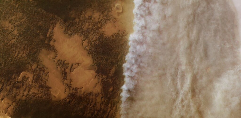 Ученые сосредоточены на изучении марсианской бури 1