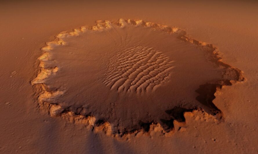 Пролетая над Марсом: кратер Виктория