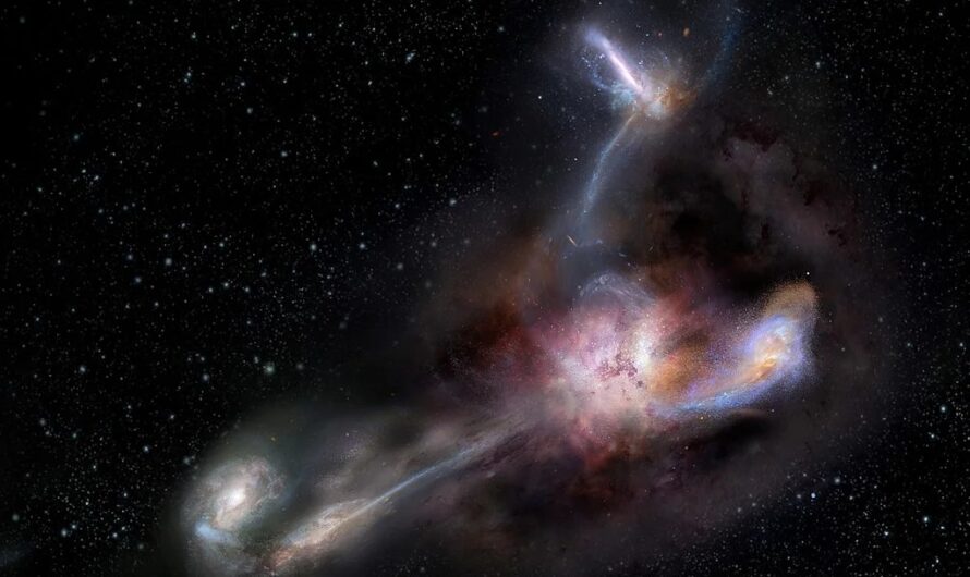 Ярчайшая галактика поглотила галактики-спутники, чтобы «прокормить» черную дыру