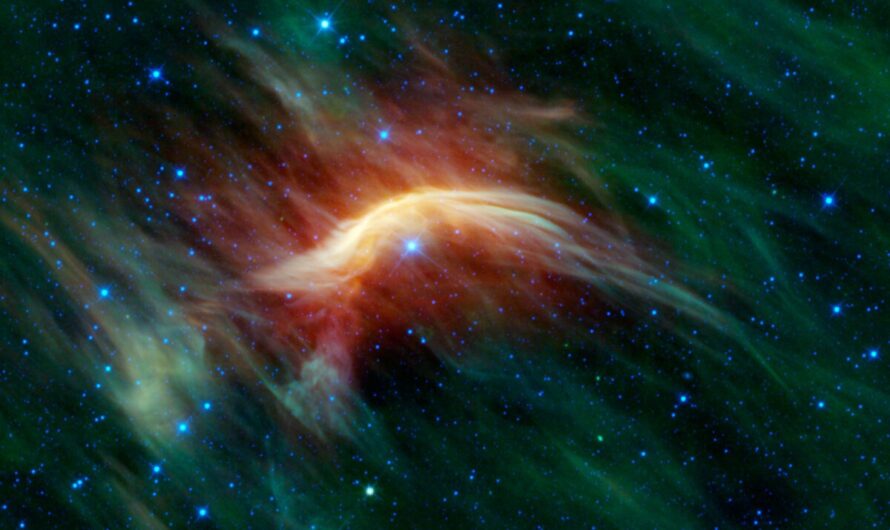 Гигантская звезда Дзета Змееносца, которая в 65 000 раз ярче Солнца