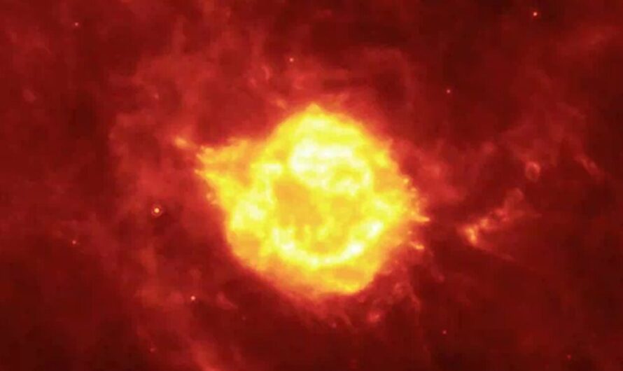 Остатки сверхновой Кассиопея A «глазами» NASA «Спитцер» и «Джеймс Уэбб»